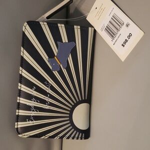RADLEY LONDON Navy and Cream Sunburst Zip-Around Wallet